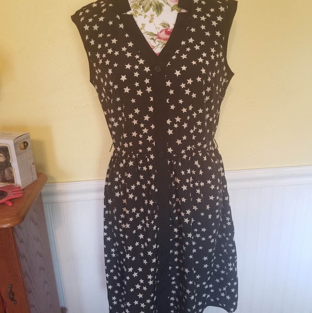 Knee length sheer star dress